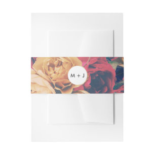 Bandeau De Faire-part Mariage Boho Vintage Rose antique