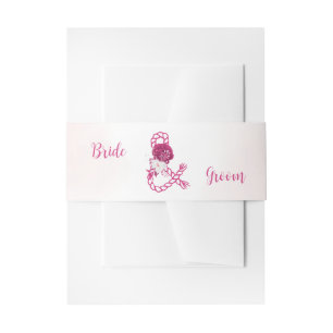 Bandeau De Faire-part mariage botanique de fleurs fuchsia