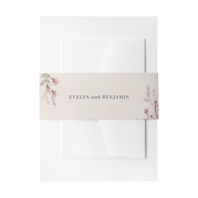 Bandeau De Faire-part Mariage botanique Dusty Fleur sauvage (Devant example)