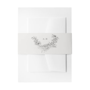 Bandeau De Faire-part Mariage Botanique Minimaliste d'Art Fin