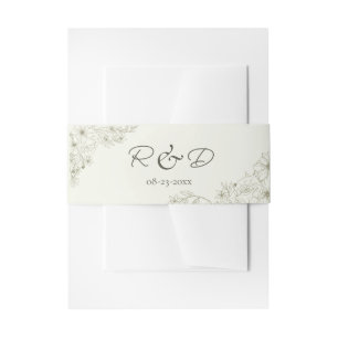 Bandeau De Faire-part Mariage Botanique Romantique
