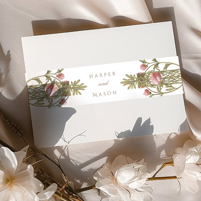 Bandeau De Faire-part Mariage botanique romantique (Créateur téléchargé)