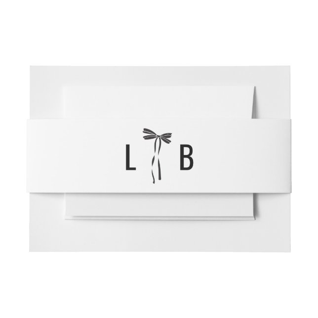 Bandeau De Faire-part Mariage Bow Belly Band (Devant Example)