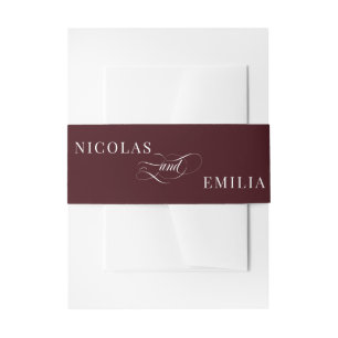 Bandeau De Faire-part Mariage calligraphié élégant Bourgogne