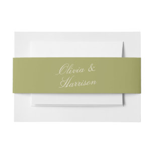 Bandeau De Faire-part Mariage Calligraphié Olive Estate