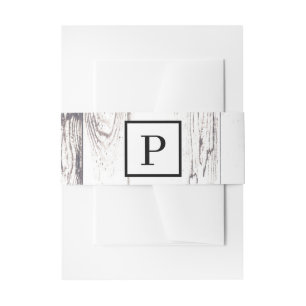 Bandeau De Faire-part Mariage campagnard de ferme rustique en bois blanc