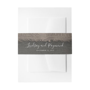 Bandeau De Faire-part Mariage campagnard rustique Burlap et Old Wood