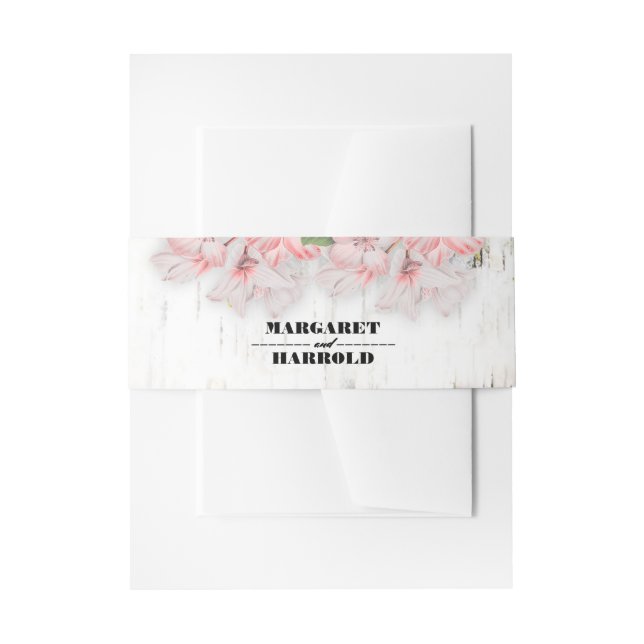 Bandeau De Faire-part Mariage campagnard rustique écorce de bouleau (Devant example)