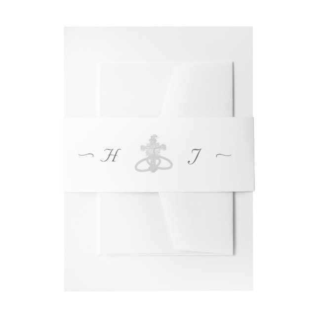 Bandeau De Faire-part Mariage catholique Nuptial Grace (Devant example)