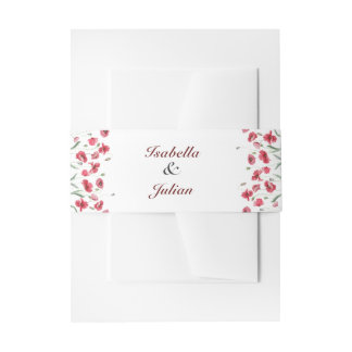 Bandeau De Faire-part Mariage Champêtre aux Coquelicots et Lavande