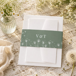 Bandeau De Faire-part Mariage Champêtre Moderne aux Fleurs Sauvages