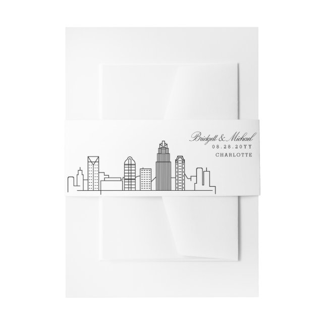 Bandeau De Faire-part Mariage Charlotte Skyline | (Devant example)