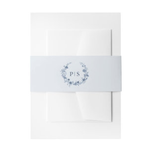 Bandeau De Faire-part Mariage Chic Classique Victorien Bleu Français
