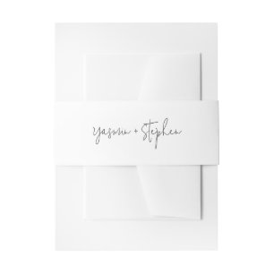 Bandeau De Faire-part Mariage chic moderne en noir et blanc