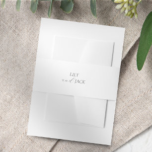 Bandeau De Faire-part Mariage Chic White Script Couple Names