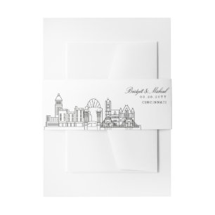 Bandeau De Faire-part Mariage Cincinnati Skyline
