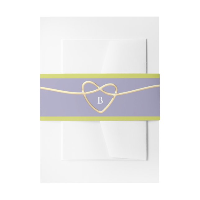 Bandeau De Faire-part Mariage Citron Vert Violet (Devant example)