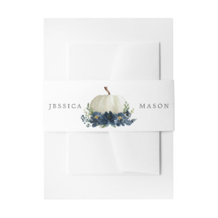 Bandeau De Faire-part Mariage Citrouille bleu de la marine