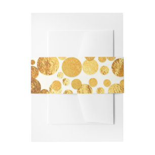 Bandeau De Faire-part Mariage Confetti Gold Foil