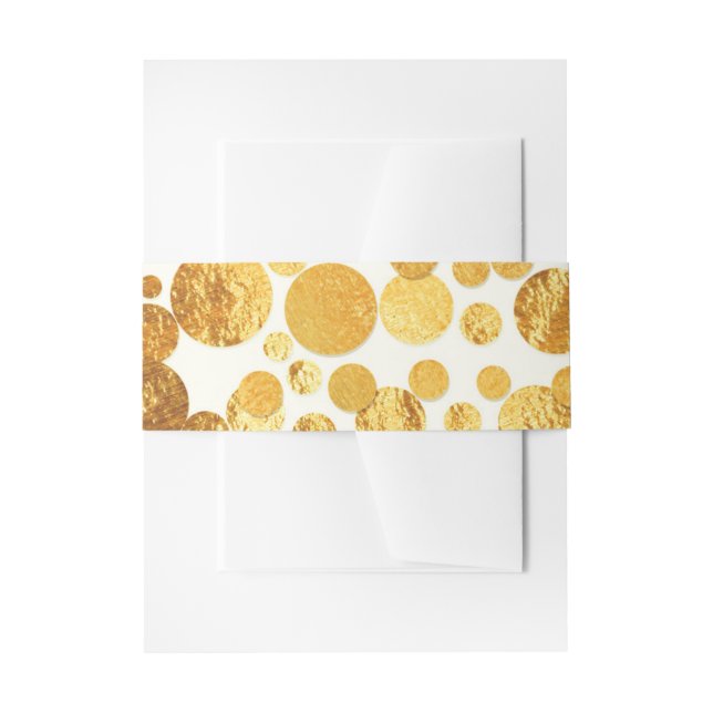 Bandeau De Faire-part Mariage Confetti Gold Foil (Devant example)