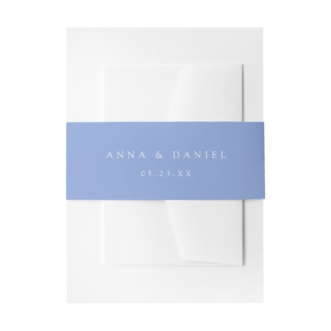 Bandeau De Faire-part Mariage coordonné au bleu pervenche (Devant example)
