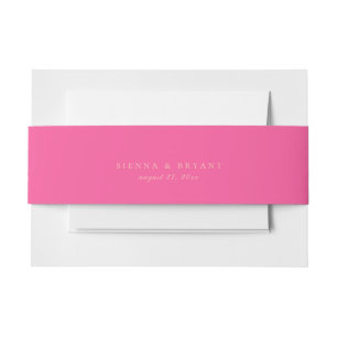 Bandeau De Faire-part Mariage couleur rose vif