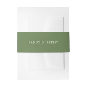 Bandeau De Faire-part Mariage Couleur Uni Simple Vert