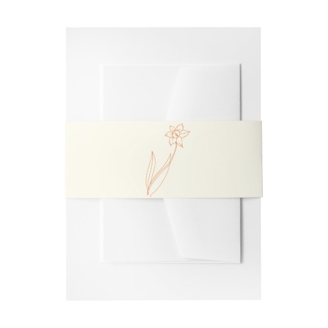 Bandeau De Faire-part Mariage Daffodil Belly Band (Devant example)