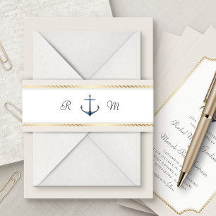 Bandeau De Faire-part Mariage d'Ancres nautiques