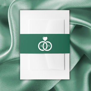 Bandeau De Faire-part Mariage d'anneaux à verrouillage moderne