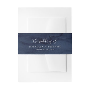 Bandeau De Faire-part Mariage d'aquarelle marine moderne