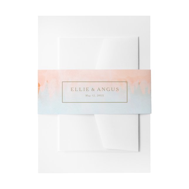 Bandeau De Faire-part Mariage d'aquarelle Sunset été (Devant example)