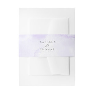 Bandeau De Faire-part Mariage d'aquarelle violet de lavande moderne