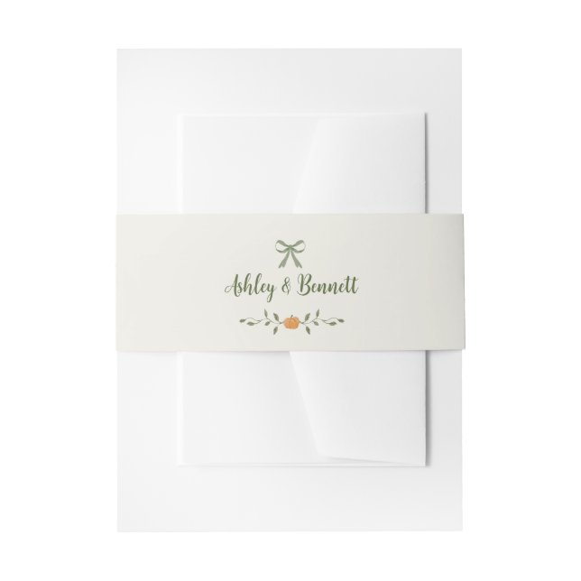 Bandeau De Faire-part Mariage d'automne de citrouille (Devant example)