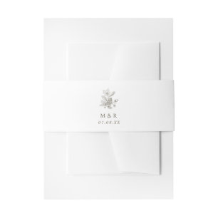 Bandeau De Faire-part Mariage de automne Monogramme simple Acorns & Pine