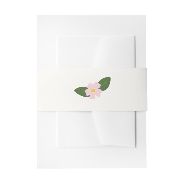 Bandeau De Faire-part Mariage de bande de ventre rose (Devant example)