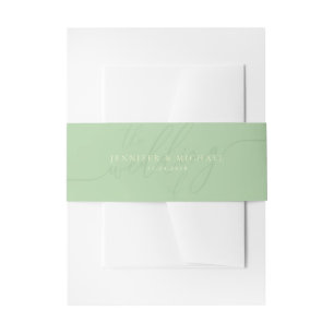 Bandeau De Faire-part Mariage de base Pistache & Crème
