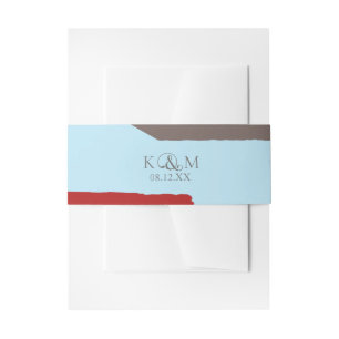 Bandeau De Faire-part Mariage de bloc de couleur - ID d'hiver 740