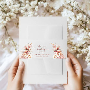 Bandeau De Faire-part Mariage de Boho Floral Ombre Brûlé