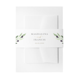 Bandeau De Faire-part mariage de branche d'olivier