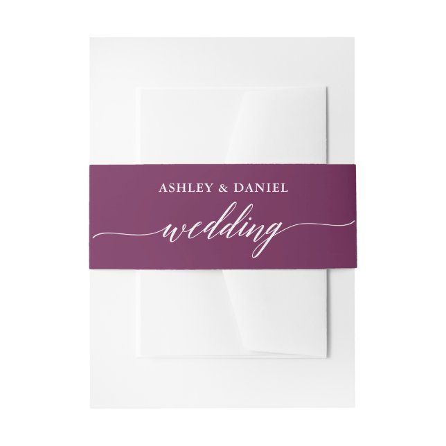 Bandeau De Faire-part Mariage de calligraphie moderne Cassis (Devant example)