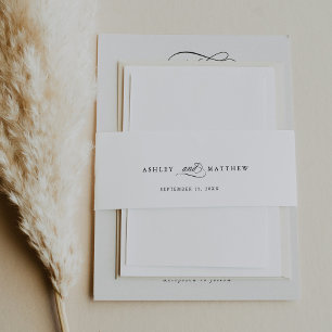 Bandeau De Faire-part Mariage de calligraphie romantique