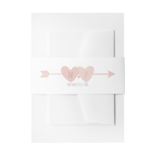 Bandeau De Faire-part Mariage de deux coeurs