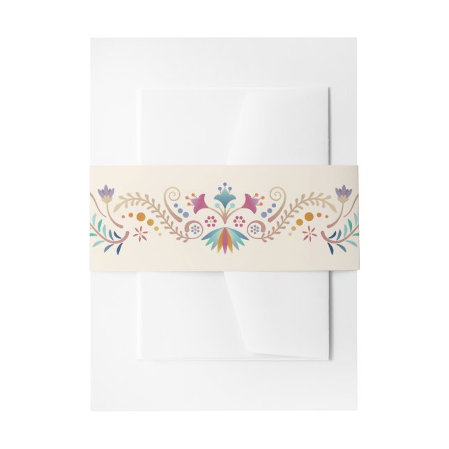 Bandeau De Faire-part Mariage de douche d'anniversaire Fiesta Boho (Devant example)