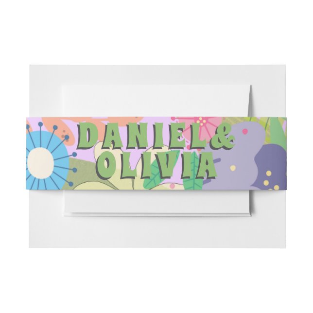 Bandeau De Faire-part Mariage de fleurs (Devant Example)