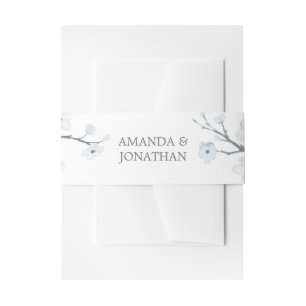 Bandeau De Faire-part Mariage de fleurs de cerisiers blancs