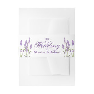 Bandeau De Faire-part Mariage de fleurs de lavande violet