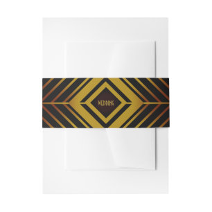 Bandeau De Faire-part Mariage de Gatsby Gold 2020