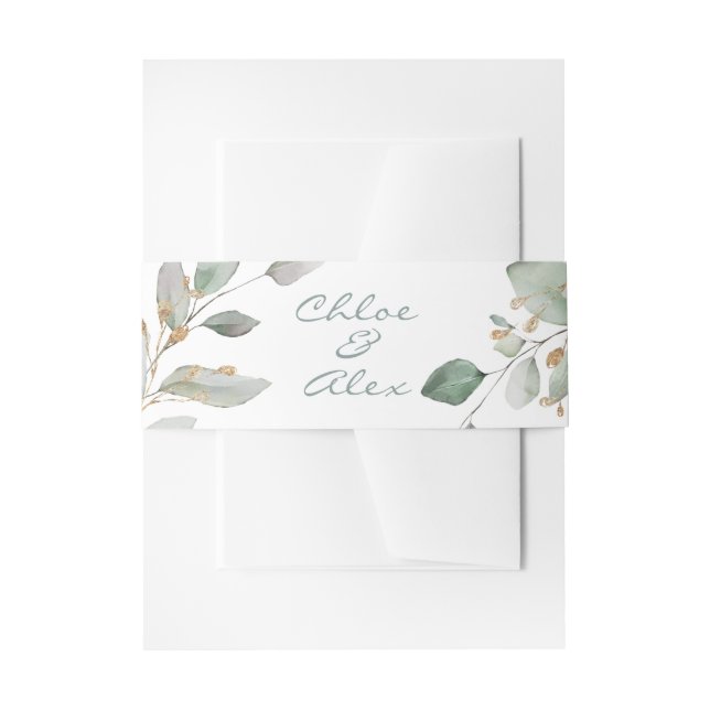 Bandeau De Faire-part Mariage de jardin à l'aquarelle (Devant example)