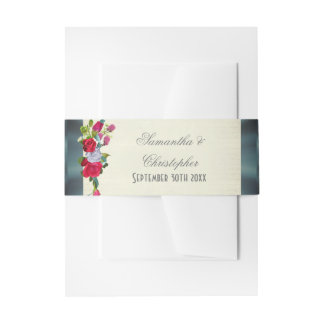 Bandeau De Faire-part Mariage de jardin fleuri bouquet